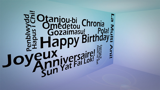 Creative image of international happy birthday concept