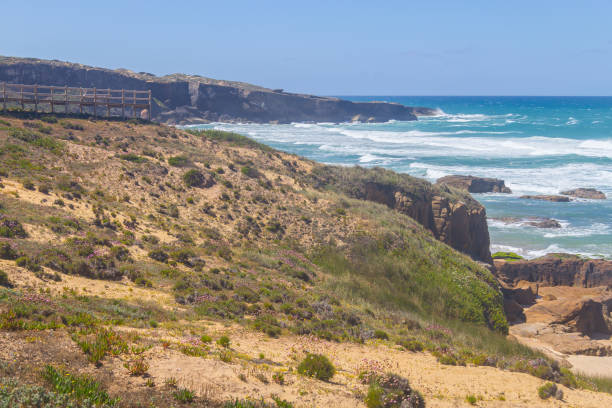 istock Viewpoint over a cliff in Queimado beach, Vila Nova de Milfontes 825288172