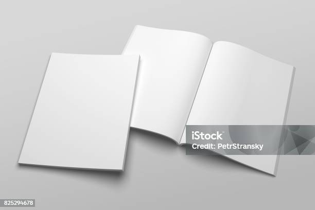 Us Letter Tijdschrift Of Brochure 3d Illustratie Mockup No 1 Stockfoto en meer beelden van Sjabloon