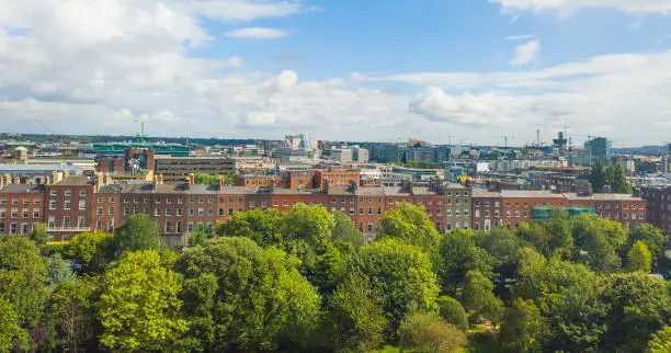 Photo of Aerial view of Dublin city centre, Ireland