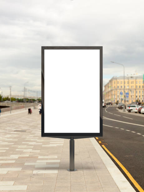 istock Blank vertical street billboard 825321280