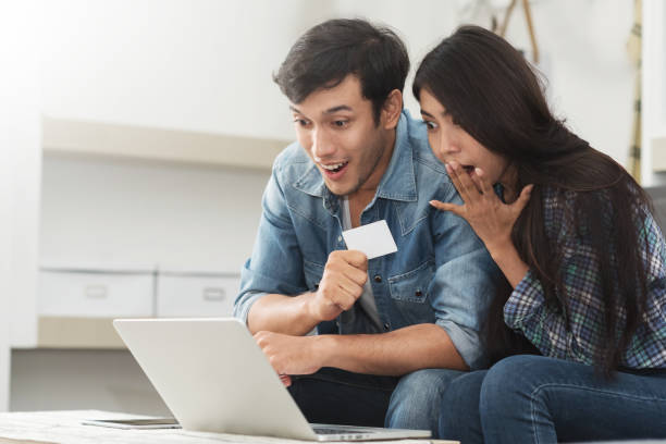 istock Online shopping at home. 825329388