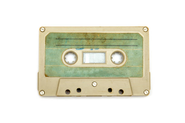 istock Vintage audio cassette isolated white background 825329552