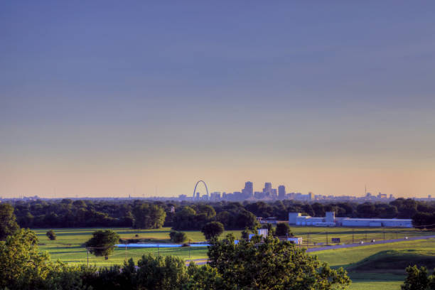 istock St. Louis, Missouri from Cahokia Mounds 825340722
