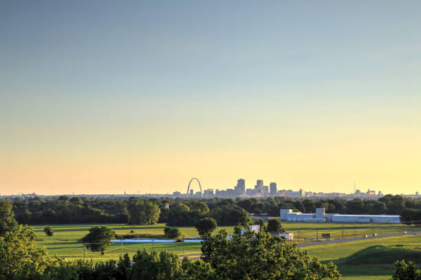 istock St. Louis, Missouri from Cahokia Mounds 825340738