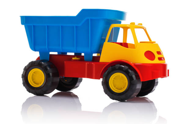 istock Plastic truck toy isolated on white background 825341812