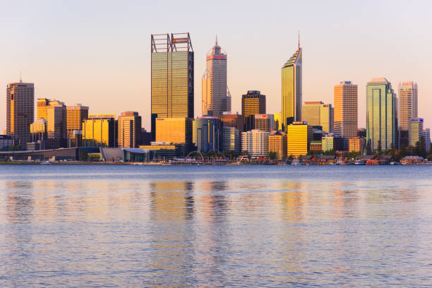 istock Perth Cityscape at sunset, Western Australia 825349416