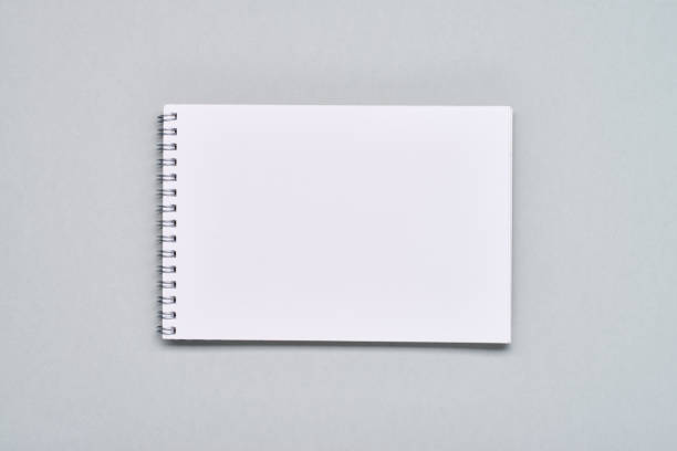 blank notepad - craft equipment material spiral imagens e fotografias de stock