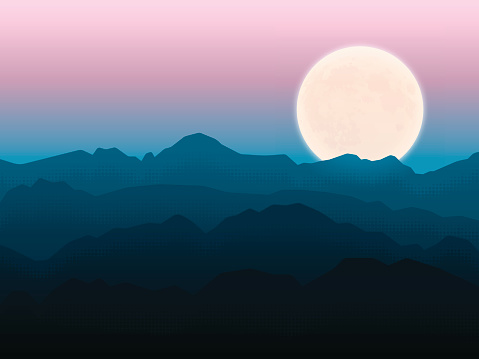 Moon mountains background.