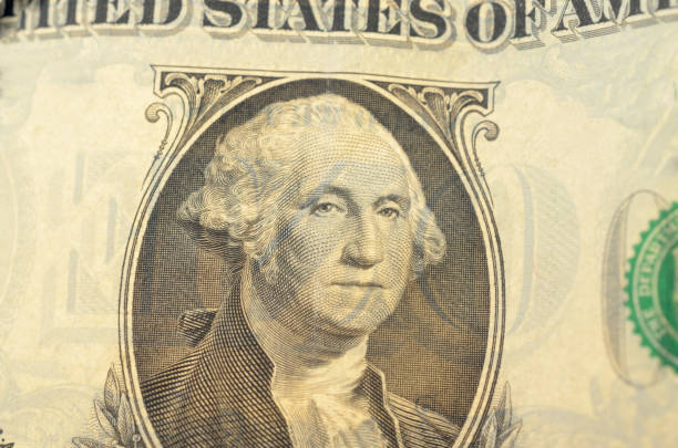 istock President Washington on a dollar bill close-up. 825360568