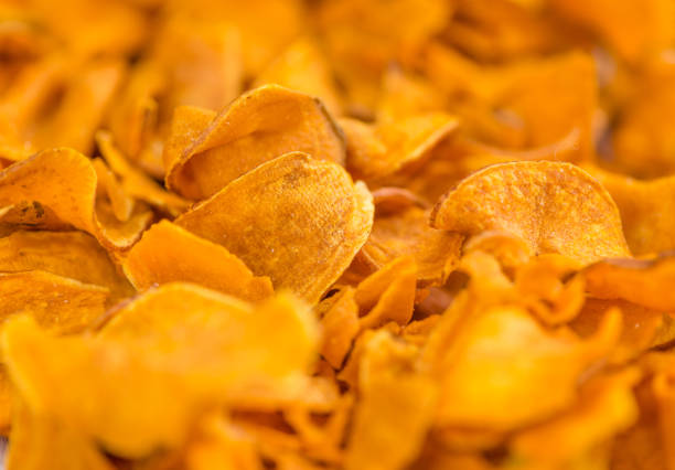 istock Portion of Sweet Potato Chips , selective focus 825360962