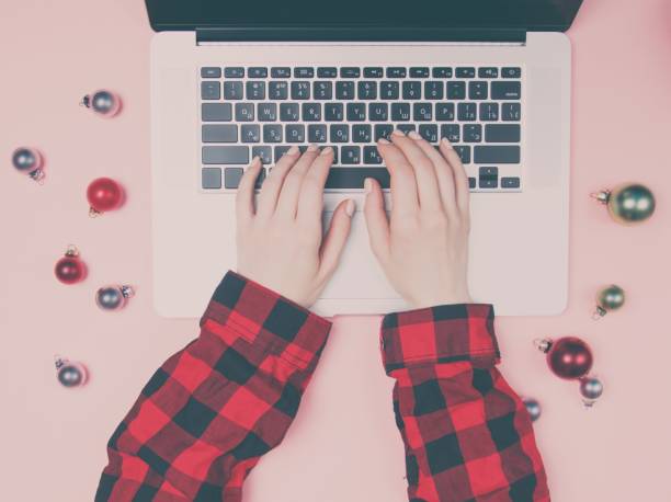 istock Freelancer woman hands typing on laptop keyboard 825371914