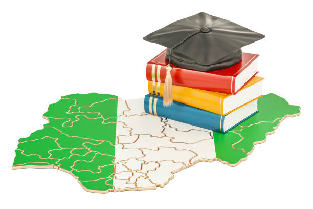 istock Education in Nigeria concept, 3D rendering isolated on white background 825372496