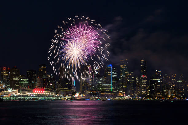 istock Fireworks with Vancouver City Centre in the background on Canada Day 2017 825376218