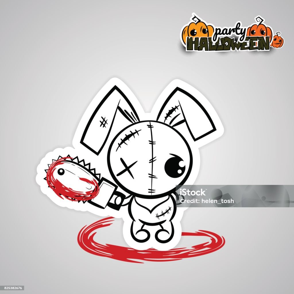 Ondenkbaar Artefact Malaise Halloween Evil Bunny Voodoo Doll Pop Art Comic Stock Illustration -  Download Image Now - Anger, Animal, Baby Rabbit - iStock