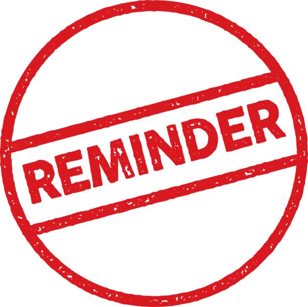 Red Rubber Stamp Icon on Transparent Background A red inked rubber stamps, with a blobby grunge texture. AI10 EPS, CMYK color space. Place onto any colored background. reminder-stamp stock illustrations