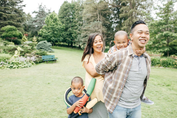 istock Family having fun outdoor 825390466