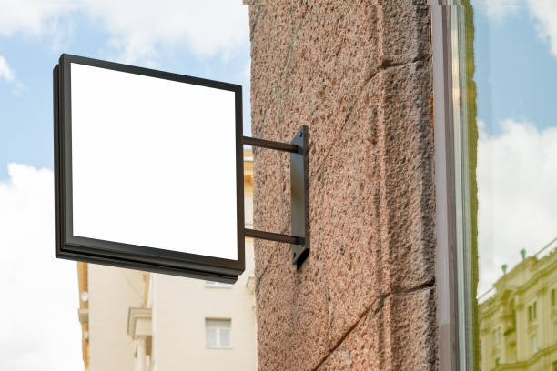 istock Blank Signboard on the wall 825395060