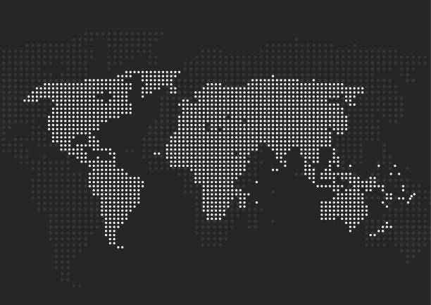 istock Global network connection. World map point and line composition concept of global business. Vector Illustration 825402114