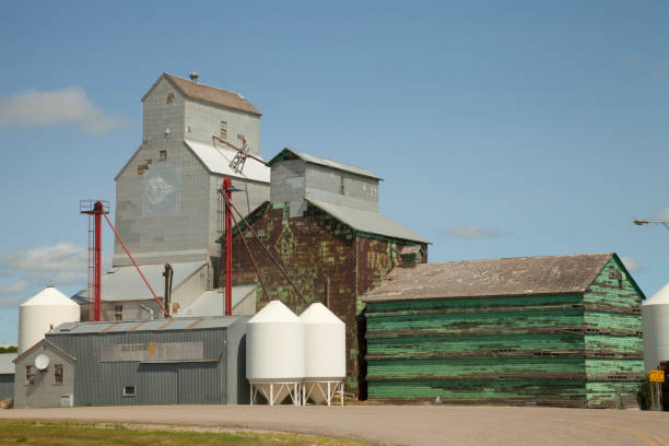 穀物エレベーター - canada saskatchewan grain elevator prairie ストックフォトと画像