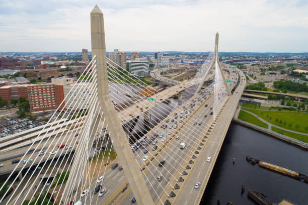 istock Aerial image Leonard P Zakim Bunker Hill Bridge 825417150