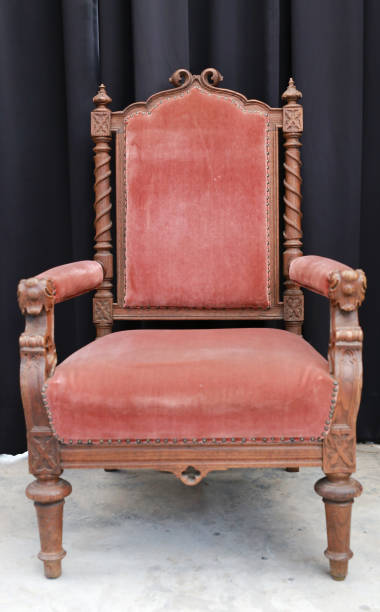istock Classical carved wooden chair. 825421162