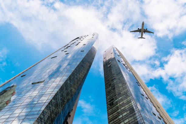 istock Skyscraper and the sky, Business tower center 825437120