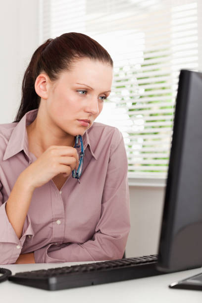 istock Businesswoman concentrating 825443102