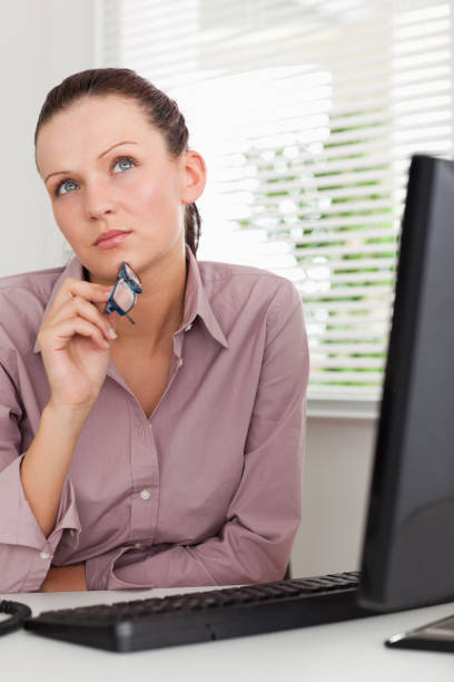istock Thoughtful businesswoman 825443112