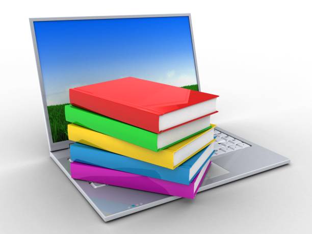 istock 3d laptop and books 825443156