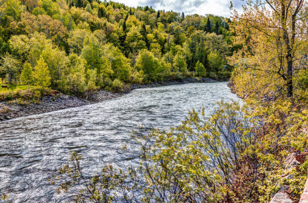 istock Petit Saguenay river in Quebec, Canada during autumn 825446762