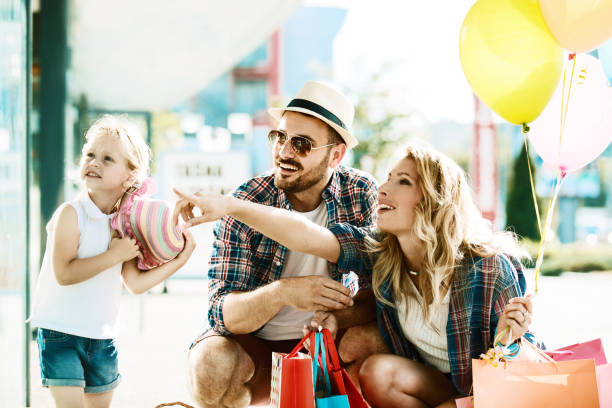 istock Family enjoying shopping 825458346