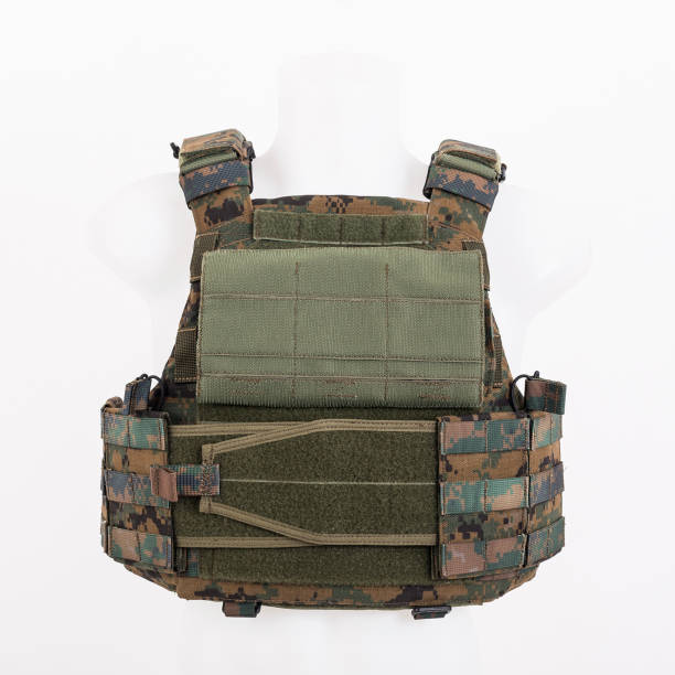 istock Bulletproof vest, body armor covers, Camouflage 825464418