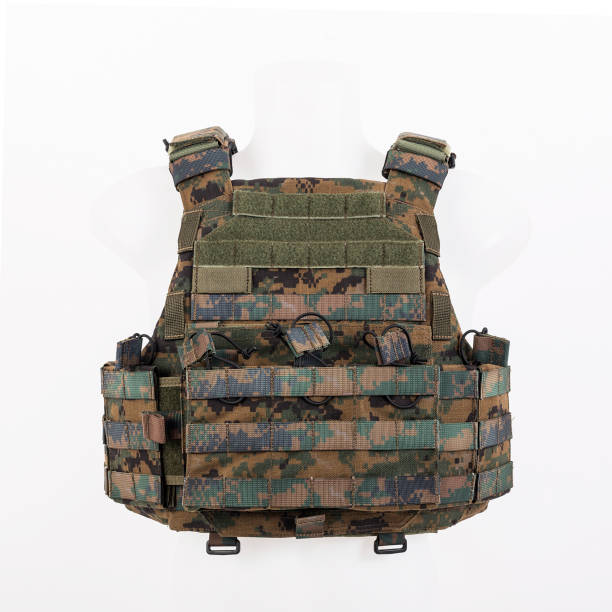 istock Bulletproof vest, body armor covers, Camouflage 825464584