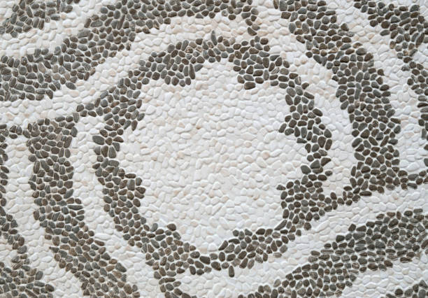 istock White and black ceramic tile imitating mosaic closeup 825472346