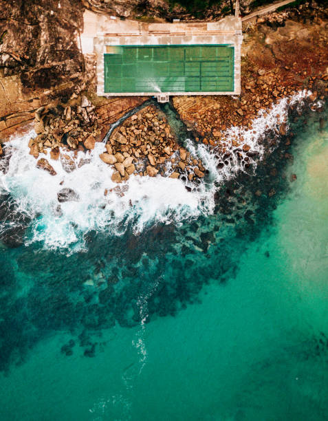 bronte plaża naturalny basen - manly beach sydney australia australia beach zdjęcia i obrazy z banku zdjęć