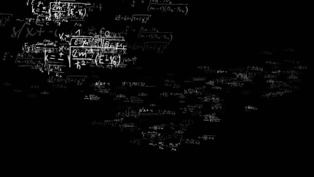 Mathematic Code Numbers Animation, Rendering, Background, Alpha Matte, Loop