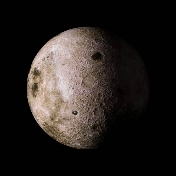 istock Moon Solar system planet on black background 3d rendering. Elements of this image furnished by NASA 825482722