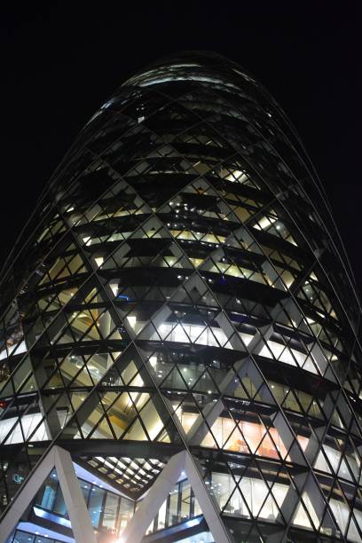 istock 30 St Mary Axe skyscraper by night, London, UK 825485432
