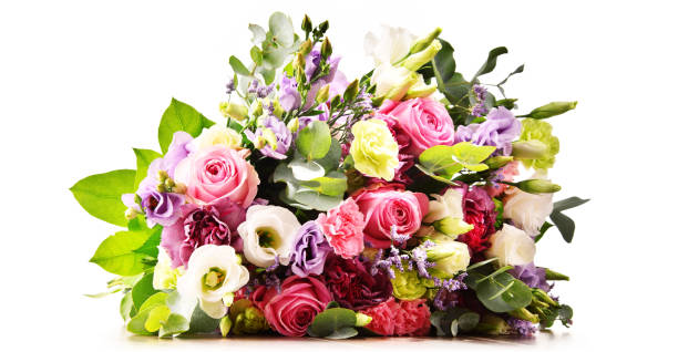 istock Composition with bouquet of flowers 825493852