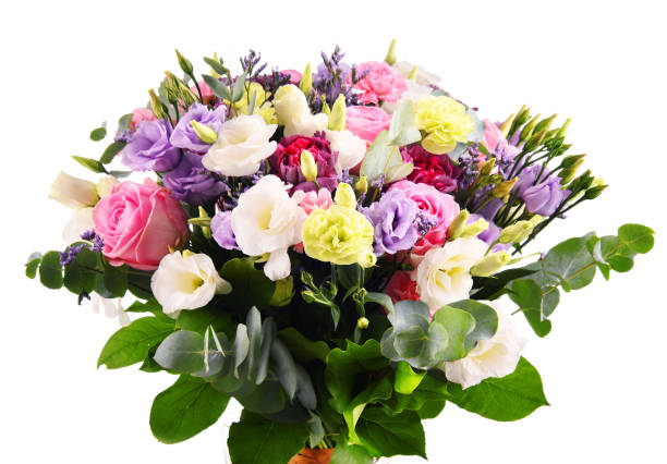 istock Composition with bouquet of flowers 825494780