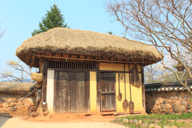 Jecheon, South Korea - APRIL 10th, 2015: Korea traditional house Han-ok that is built long time ago