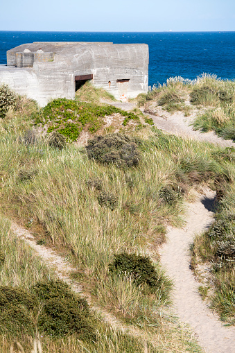 Second World War Bunkers at the coast, a reminder of the war history.
