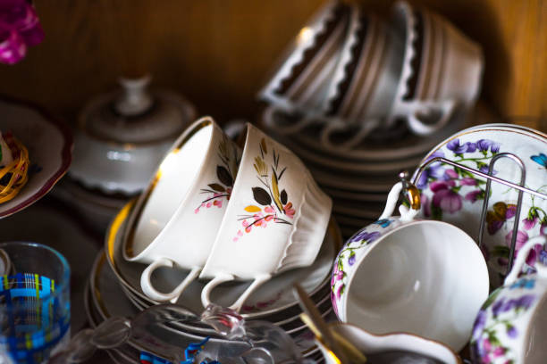 istock Traditional russian decorated tea service 825513382