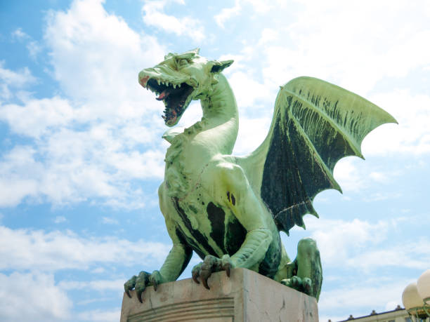 istock Dragon on a bridge in Ljubljana 825513410