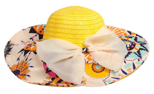 istock woman  hat isolated on white background .Women's beach hat . colorful hat 825514224