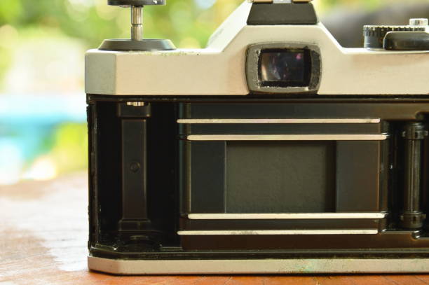 istock single lens reflect camera open film pressure plate and showing shutter curtain 825522322