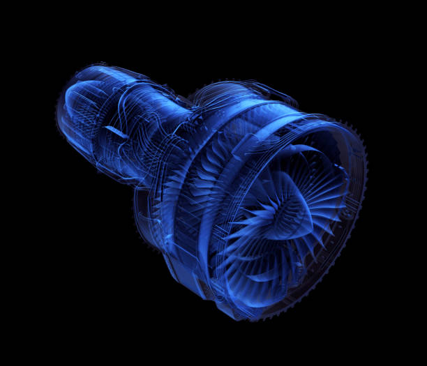 istock X-ray style turbofan jet engine isolated on black background 825527742
