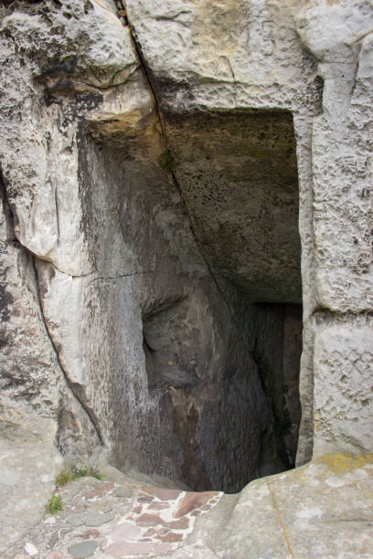 istock Staircase in a rock - the way down 825531198