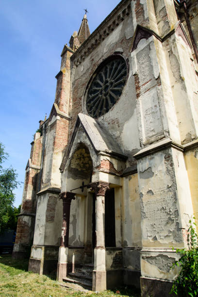 istock Old ruined Catholic church in Serbia 825537288